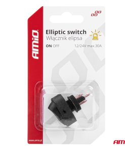 Interruptor Elíptico Piloto Amarillo 12/24V max 30A ON/OFF