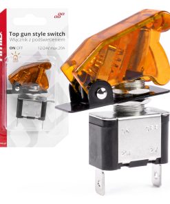 Interruptor estilo TOP GUN Amarillo (Iluminado) 12/24V 20A ON/OFF