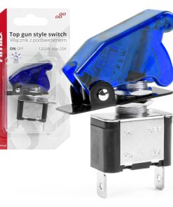 Interruptor estilo TOP GUN Azul (Iluminado) 12/24V 20A ON/OFF