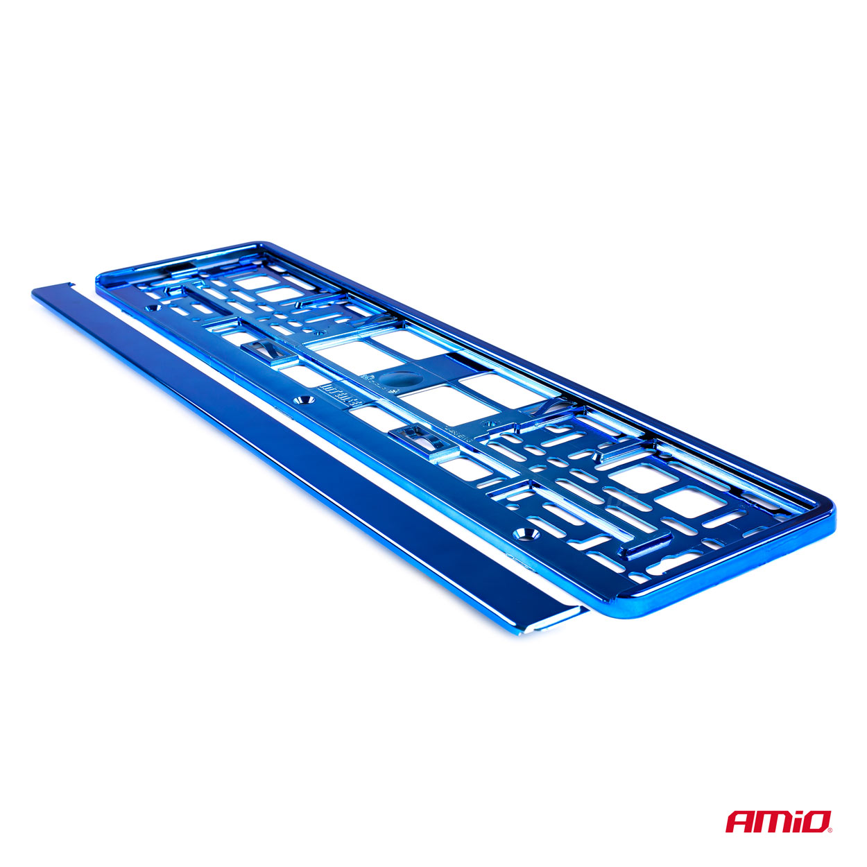 Marco Matrícula de coche - color Azul metálico 4 Marco Matrícula de coche - color Azul metálico