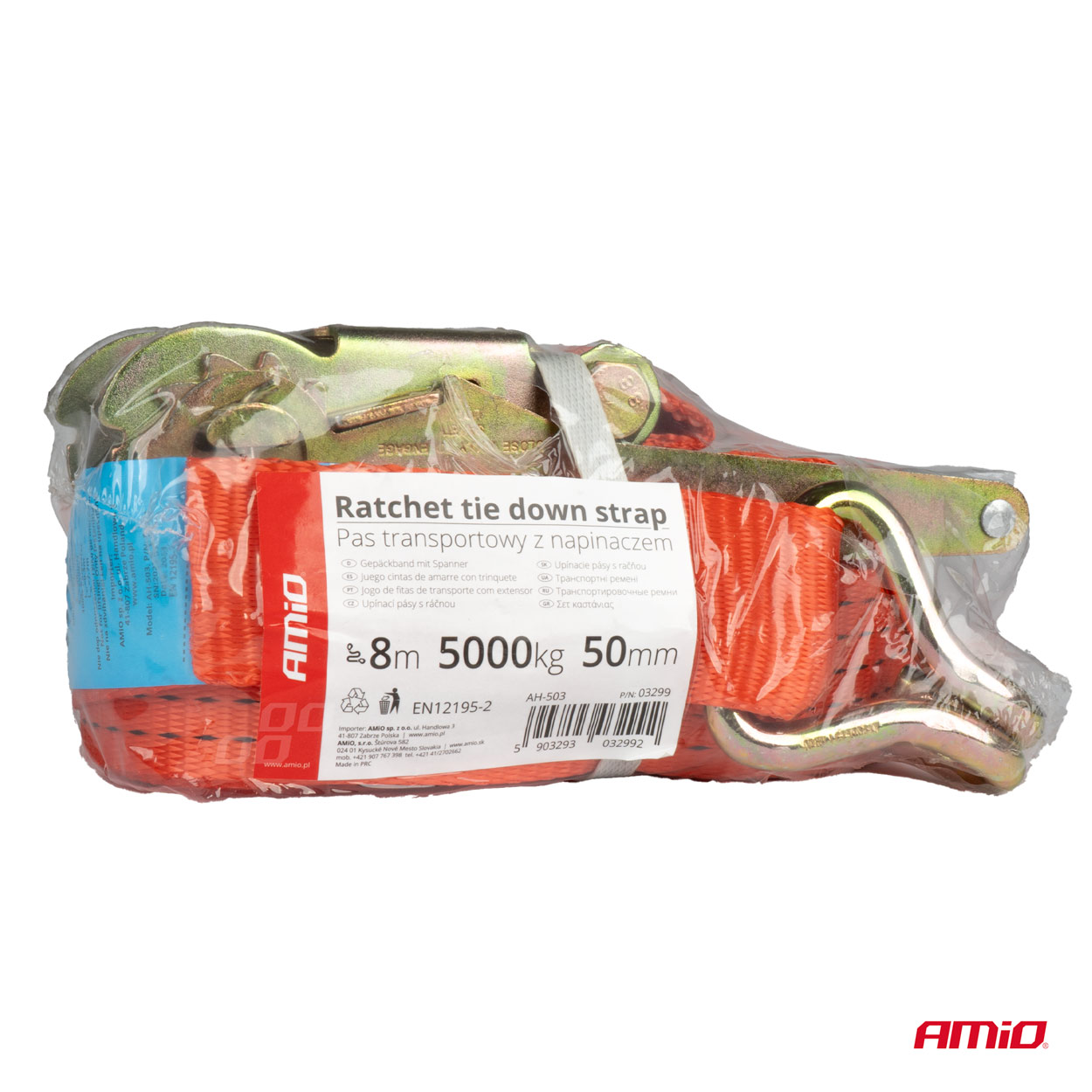 Cinta de amarre con tensor 5000kg 50mm 8m 6 Cinta de amarre con tensor 5000kg 50mm 8m
