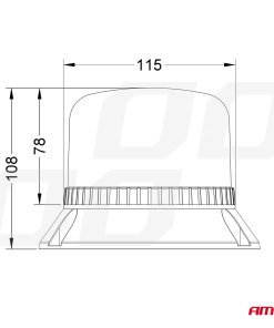 Lámpara Estroboscópica LED W22m Magnetico / 3 tornillos, ECE R10 60LED 12/24V IP66 AMIO-03337 13 Lámpara Estroboscópica LED W22m Magnetico / 3 tornillos, ECE R10 60LED 12/24V IP66 AMIO-03337