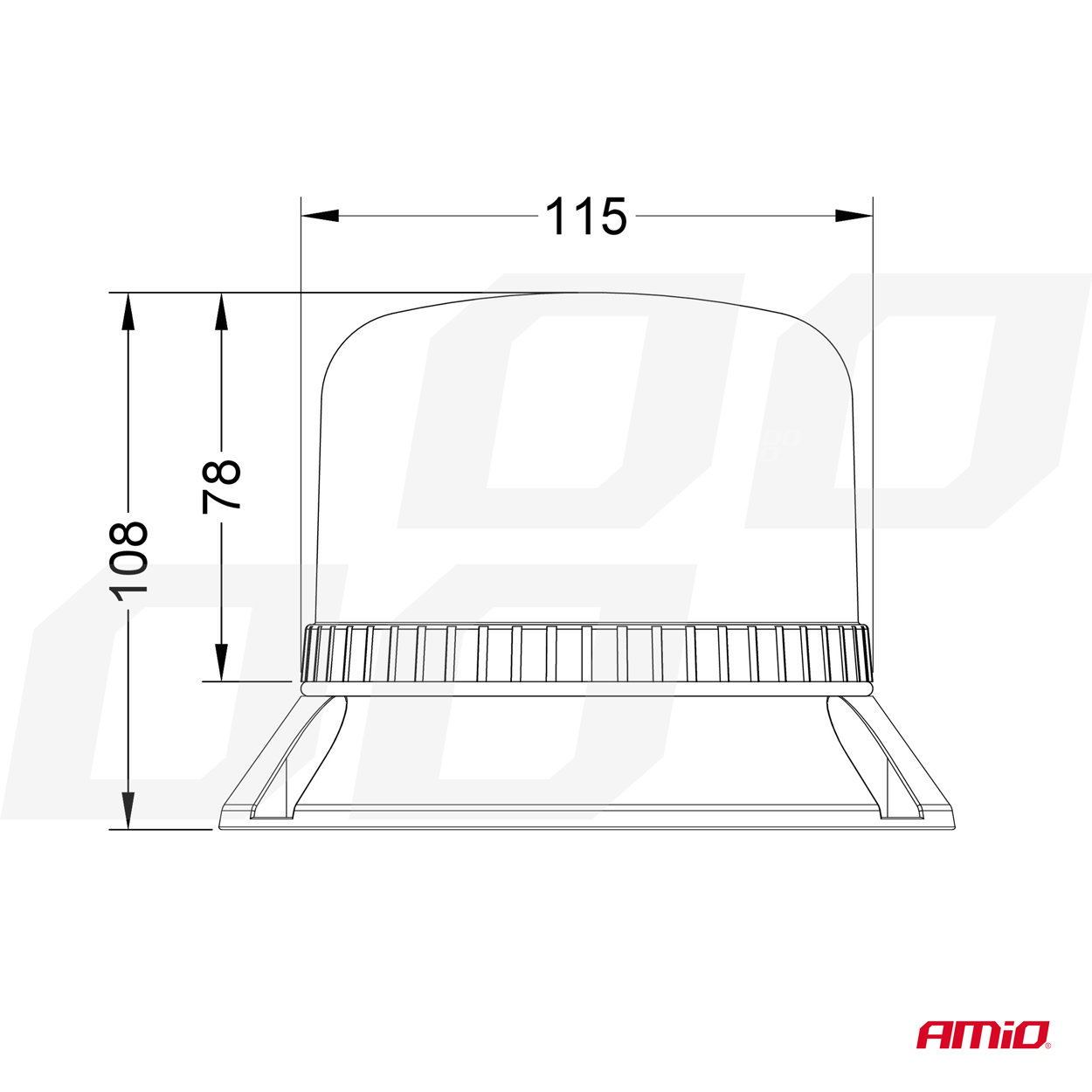 Lámpara Estroboscópica LED W22m Magnetico / 3 tornillos, ECE R10 60LED 12/24V IP66 AMIO-03337 7 Lámpara Estroboscópica LED W22m Magnetico / 3 tornillos, ECE R10 60LED 12/24V IP66 AMIO-03337