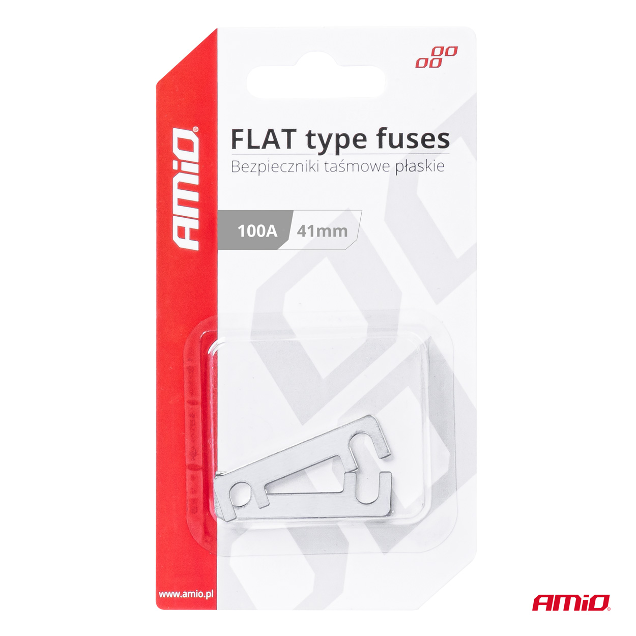 Fusible FLAT 41mm 100A AMIO-03494 3 Fusible FLAT 41mm 100A AMIO-03494