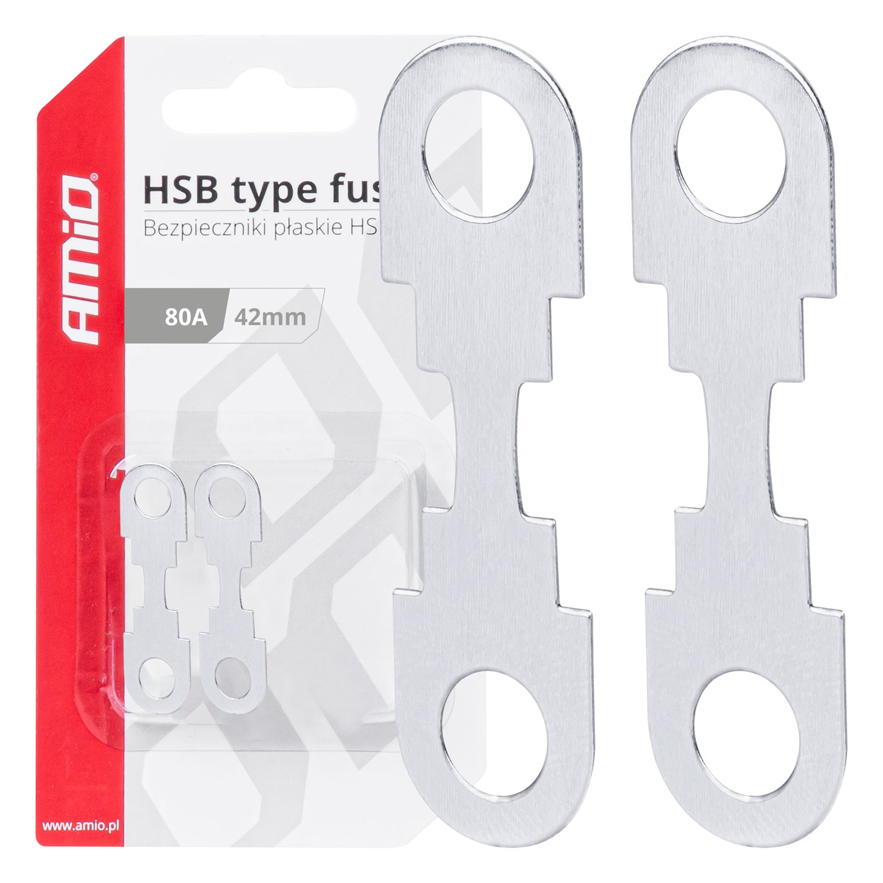 Fusible FLAT HSB 42mm 80A AMIO-03501 2 Fusible FLAT HSB 42mm 80A AMIO-03501