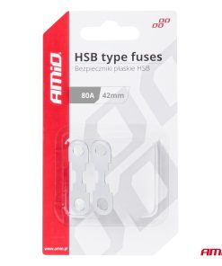 Fusible FLAT HSB 42mm 80A AMIO-03501 5 Fusible FLAT HSB 42mm 80A AMIO-03501