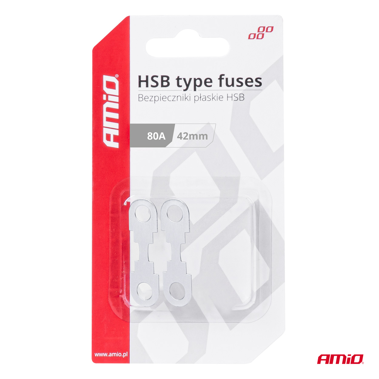 Fusible FLAT HSB 42mm 80A AMIO-03501 3 Fusible FLAT HSB 42mm 80A AMIO-03501