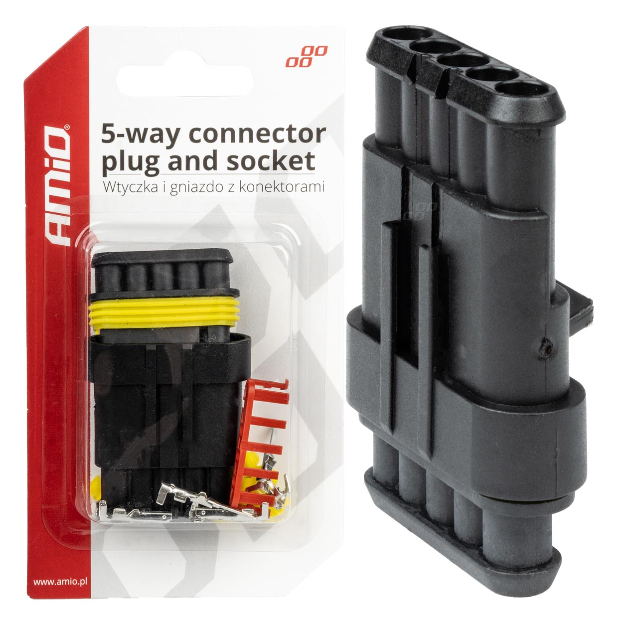 Conector con terminales macho/hembra AMIO-03521 1 Conector con terminales macho/hembra AMIO-03521