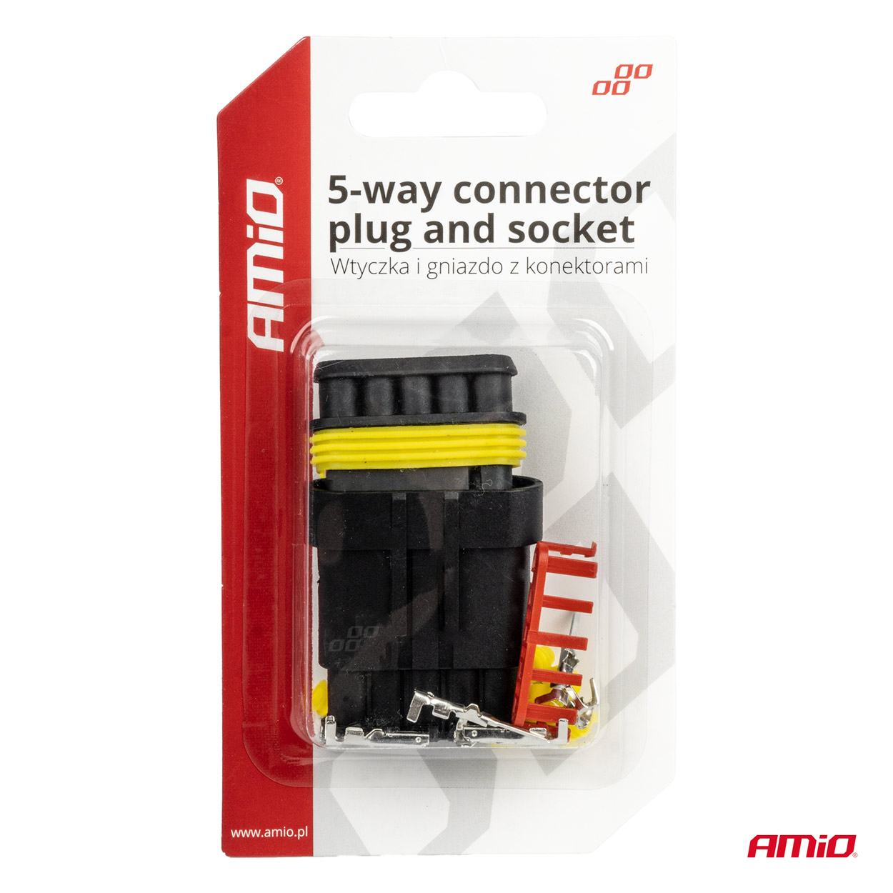 Conector con terminales macho/hembra AMIO-03521 4 Conector con terminales macho/hembra AMIO-03521