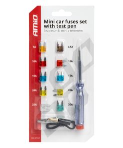 Juego de 10 fusibles MINI con comprobador AMIO-03524