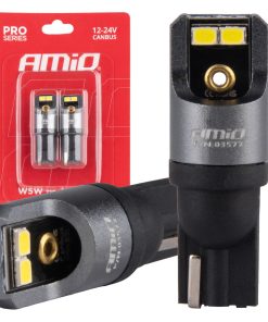 Bombillas LED CANBUS PRO T10 W5W 4x2016 SMD blanco 12V 24V AMIO-03577