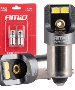 Bombillas LED CANBUS PRO T4W BA9S 4x2016 SMD blanco 12V 24V AMIO-03579