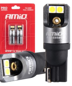 Bombillas LED FULL  PRO T10 W5W 4x3030 SMD blanco 12V 24V AMIO-03580