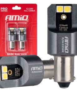 Bombillas LED FULL CANBUS PRO T4W BA9S 4x3030 SMD Blanco 12V 24V AMIO-03582