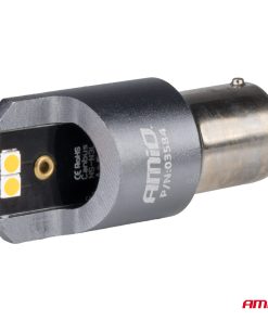 Bombillas LED FULL CANBUS PRO PY21W 4x3030 SMD naranjas 12V 24V AMIO-03584