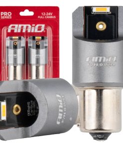 Bombillas LED FULL CANBUS PRO PY21W 2x1860 SMD amber 12V 24V AMIO-03594