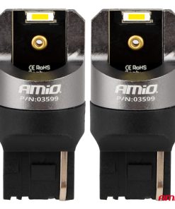 LED CANBUS PRO series 7440 W21W 2x1860SMD White 12/24V FULL CANBUS AMIO-03599