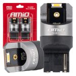Bombillas LED FULL CANBUS PRO WY21W 2x1860 SMD amber 12V 24V AMIO-03600
