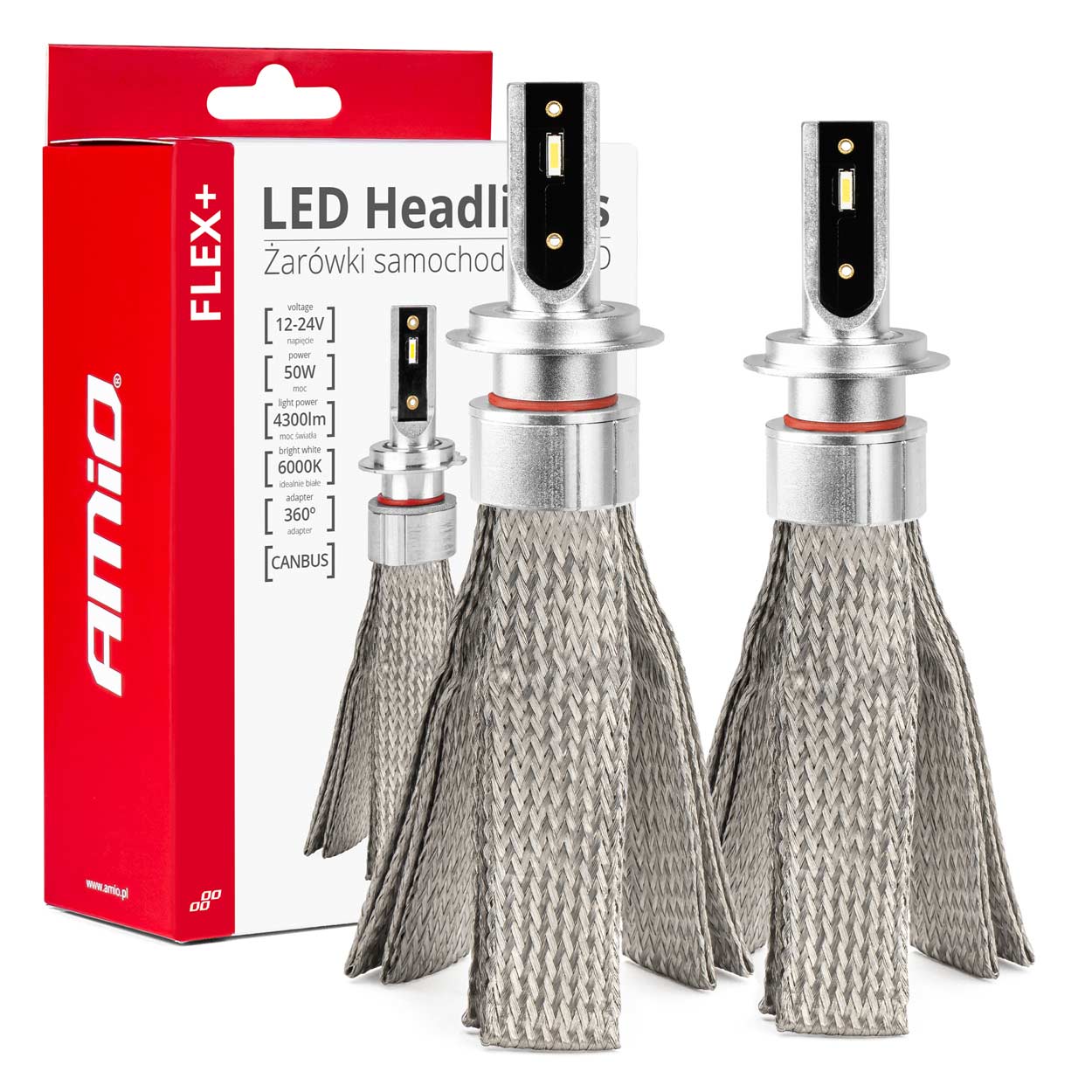 Bombilla Luz de LED AMiO FLEX+ H7 canbus 6000K 12V 24V AMIO-03659 1 Bombilla Luz de LED AMiO FLEX+ H7 canbus 6000K 12V 24V AMIO-03659