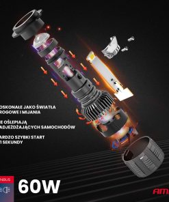 Bombilla Luz de Cruce LED Headlamp H7 PL Lens Series AMiO-03668 16 Bombilla Luz de Cruce LED Headlamp H7 PL Lens Series AMiO-03668