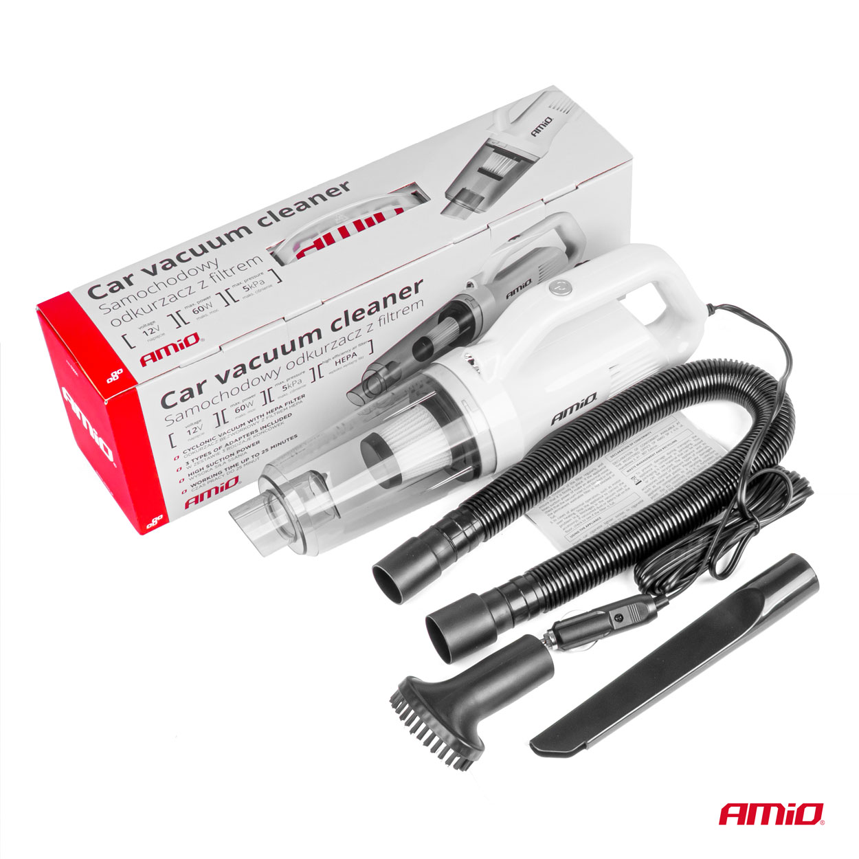 Aspiradara para coche 12V 60W HEPA 5kPa AMIO-03691 6 Aspiradara para coche 12V 60W HEPA 5kPa AMIO-03691