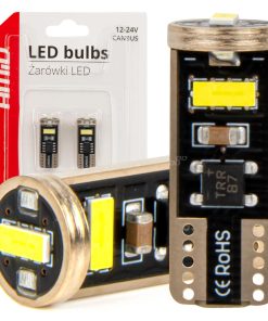 LED CANBUS BULBS T10e W5W 3x2055 SMD White 12V/24V AMIO-03720
