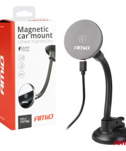 Cargador inalámbrico de inducción, fijación por ventosa 15W AMIO-03777