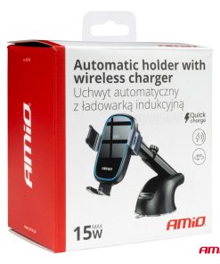 Cargador inalámbrico de inducción, fijación por ventosa 15W AMIO-03779 6 Cargador inalámbrico de inducción, fijación por ventosa 15W AMIO-03779