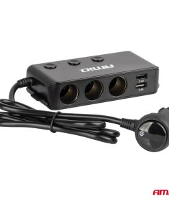 Toma de extensión con voltímetro AMIO-03781