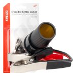 Adaptador de cocodrilo a toma de mechero 12V 24V 15cm AMIO-03803