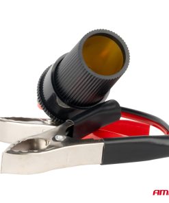Adaptador de cocodrilo a toma de mechero 12V 24V 15cm AMIO-03803