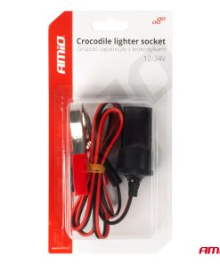 Adaptador de toma cocodrilo 12V 24V 100cm AMIO-03804