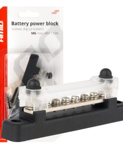 Barra colectora Minus M6 12V - 48V 150A bloque de distribución de tierra AMIO-03809