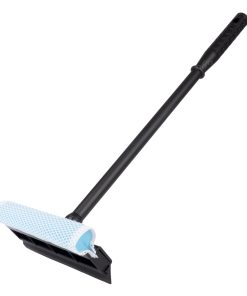 Limpiacristales con palo de plástico 20cm cabeza 54cm largo AMIO-03852