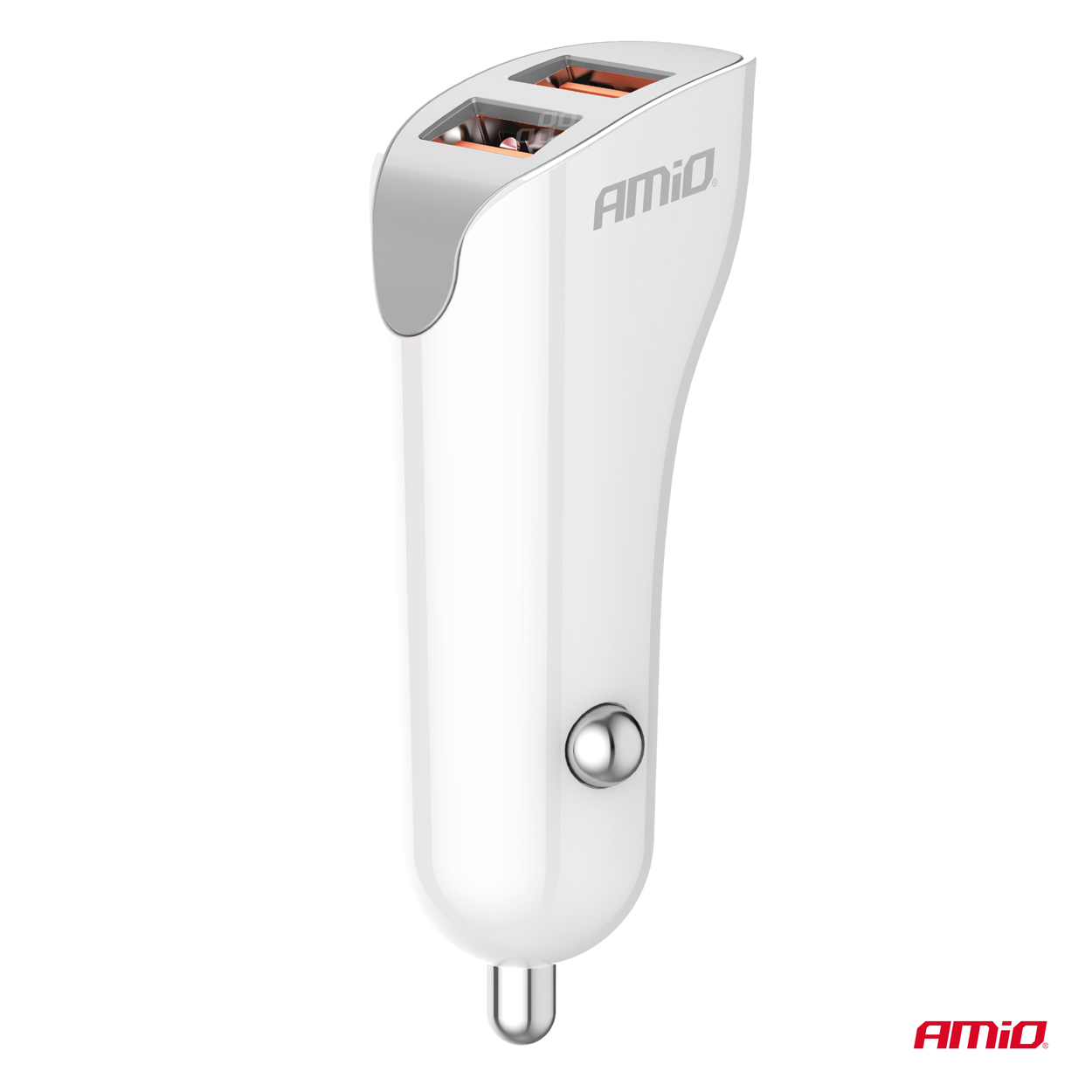 Cargador de coche 2x USB-A 2.1A 12/24V AMiO-03874 2 Cargador de coche 2x USB-A 2.1A 12/24V AMiO-03874