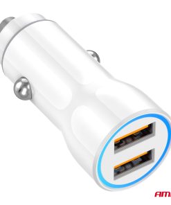 Cargador de coche 2xUSB-A 12/24V AMiO-03879