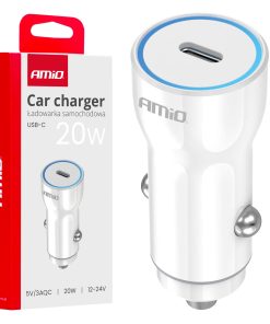 Cargador de coche USB-C 20W 12/24V AMiO-03880