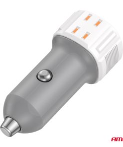 Cargador de coche USB-A + USB-C 38W 12/24V AMiO-03883