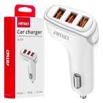 Cargador de coche 3x USB-A 3.1A 12/24V AMiO-03885