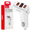 Cargador de coche 2x USB-A + Chequeador de acumulador 3.1A 12/24V AMiO-03887