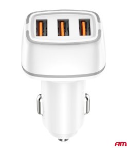 Cargador de coche 2x USB-A + USB-C 32W 12/24V AMiO-03890