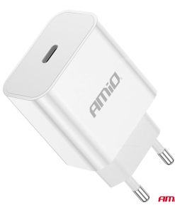 Cargador de pared USB-C 20W Quick Charge 230V AMIO-03891