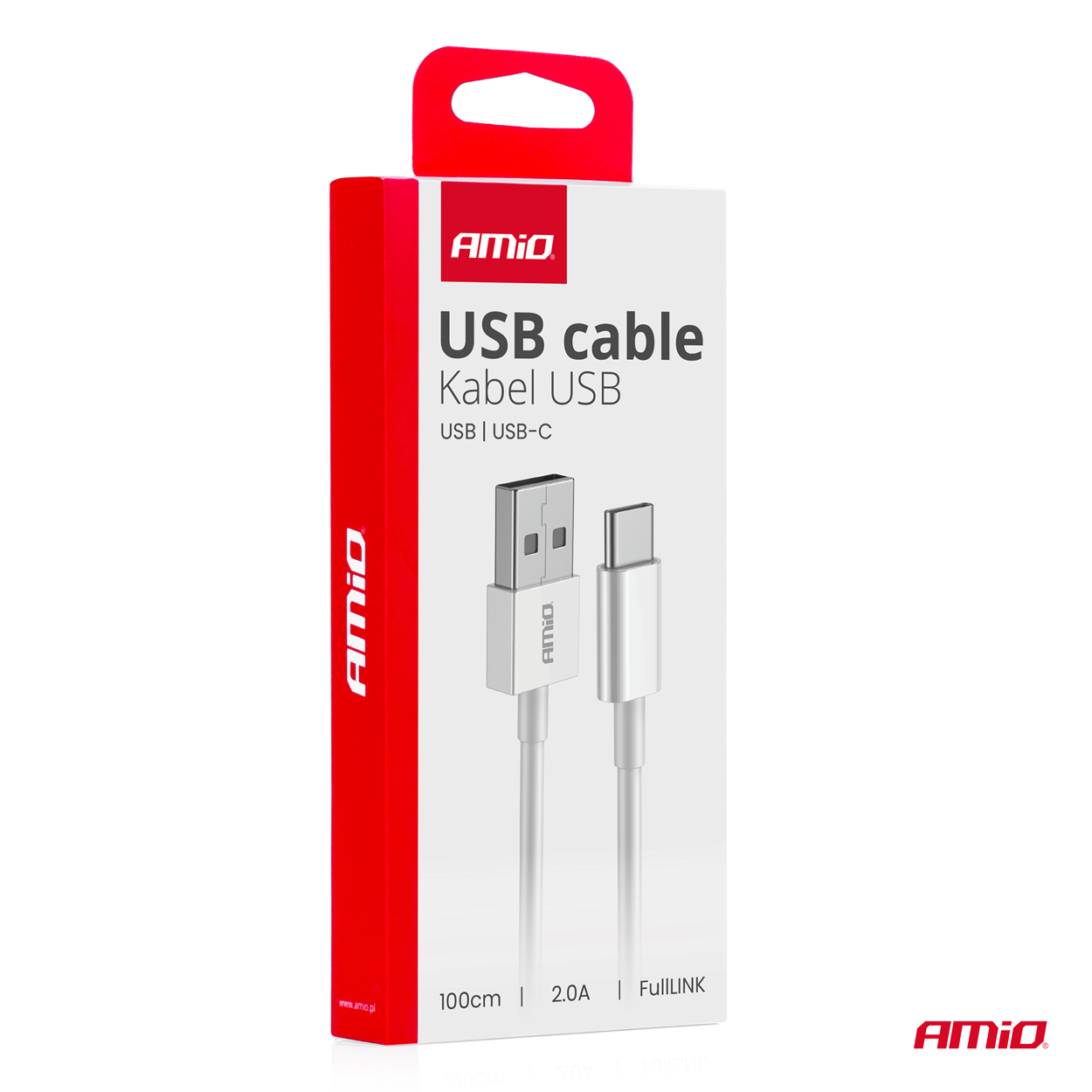 Cable USB a USB-C 2A 100cm FullLINK AMIO-03893 3 Cable USB a USB-C 2A 100cm FullLINK AMIO-03893