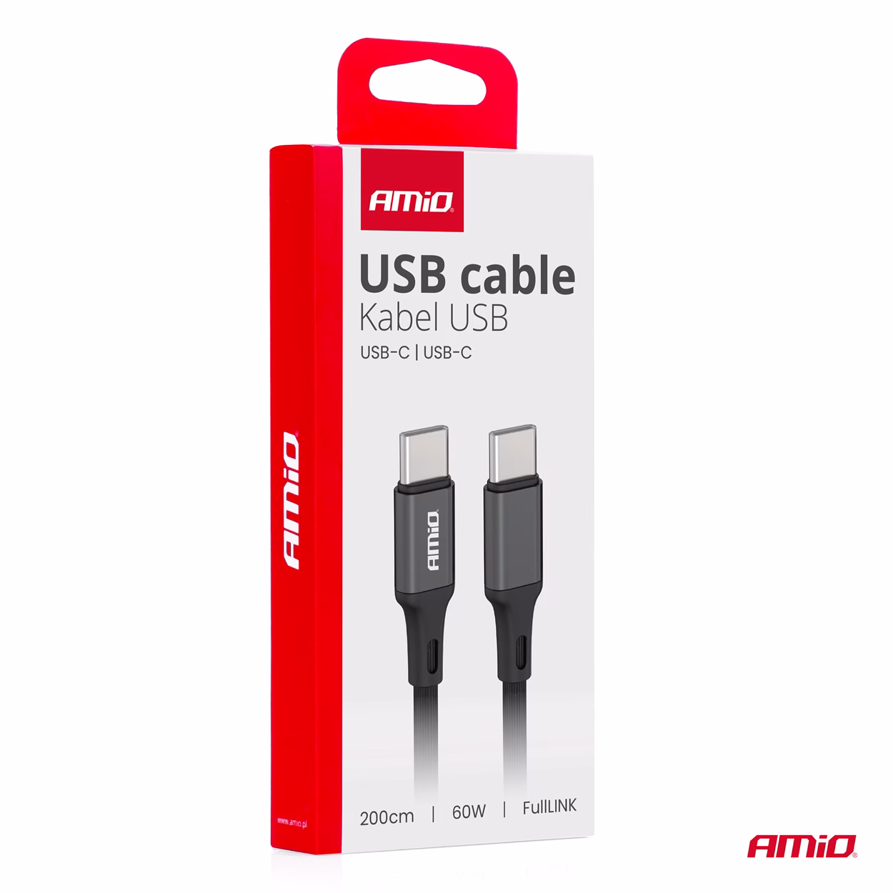 Cable 'USB-C a USB-C 60W 200cm FullLINK AMIO-03903 3 Cable 'USB-C a USB-C 60W 200cm FullLINK AMIO-03903