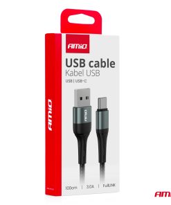 Cable USB a USB-C 3A 100cm FullLINK AMIO-03911 5 Cable USB a USB-C 3A 100cm FullLINK AMIO-03911