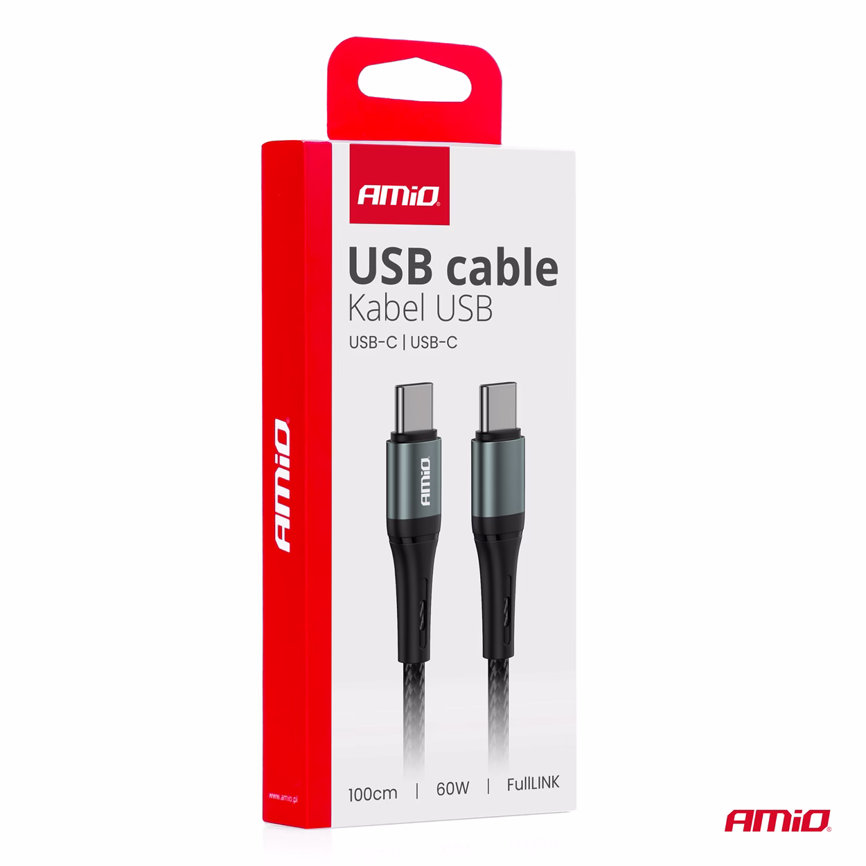 Cable 'USB-C a USB-C 60W 100cm FullLINK AMIO-03914