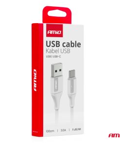 Cable USB a USB-C 3A 100cm FullLINK AMIO-03917 6 Cable USB a USB-C 3A 100cm FullLINK AMIO-03917