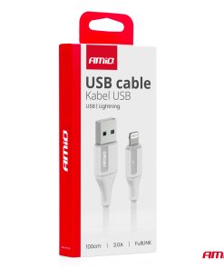 Cable USB a Lightning 3A 100cm FullLINK AMIO-03919