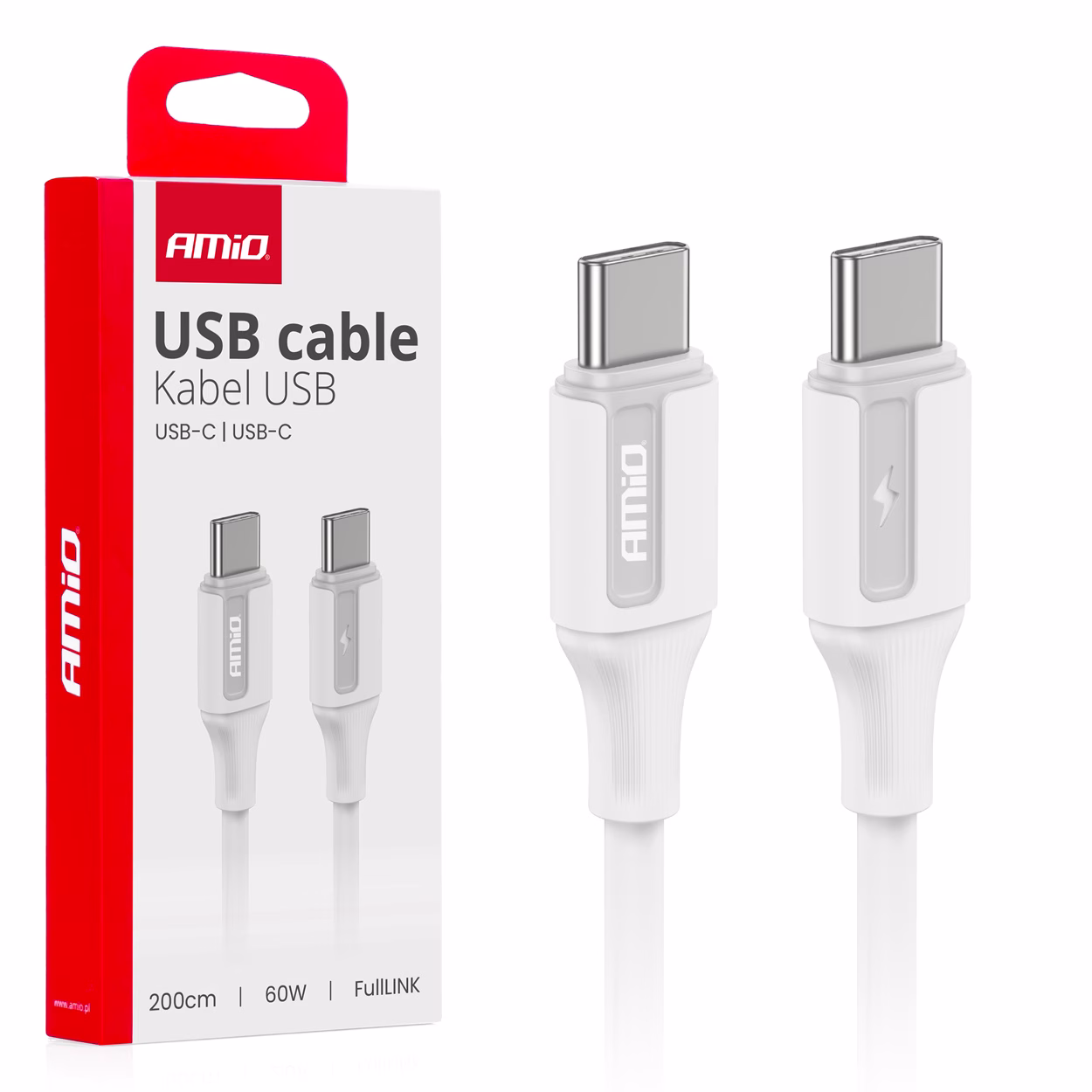 Cable 'USB-C a USB-C 60W 200cm FullLINK AMIO-03921