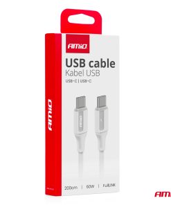 Cable 'USB-C a USB-C 60W 200cm FullLINK AMIO-03921